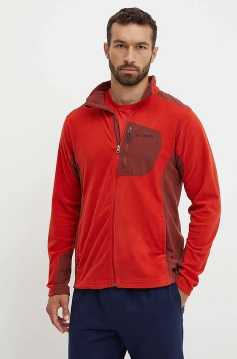 Columbia bluza sportowa Klamath Range kolor czerwony wzorzysta