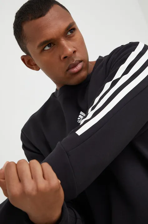 Кофта adidas Performance чоловіча колір чорний з принтом