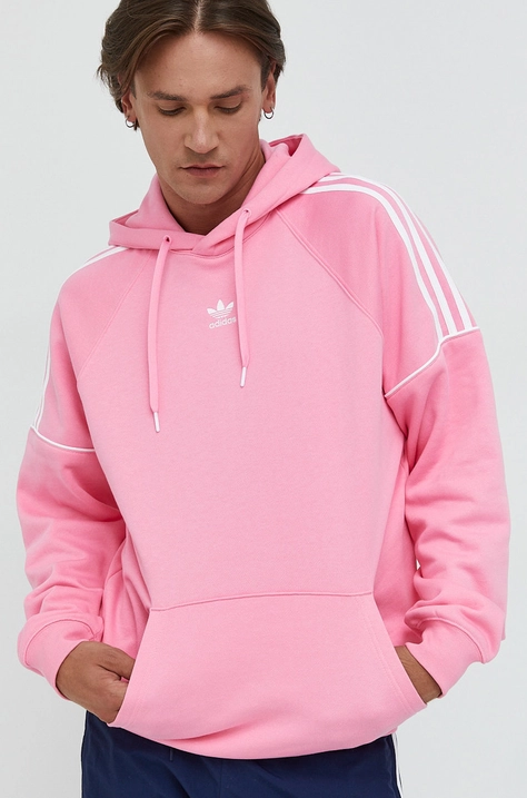 Βαμβακερή μπλούζα adidas Originals χρώμα: ροζ,