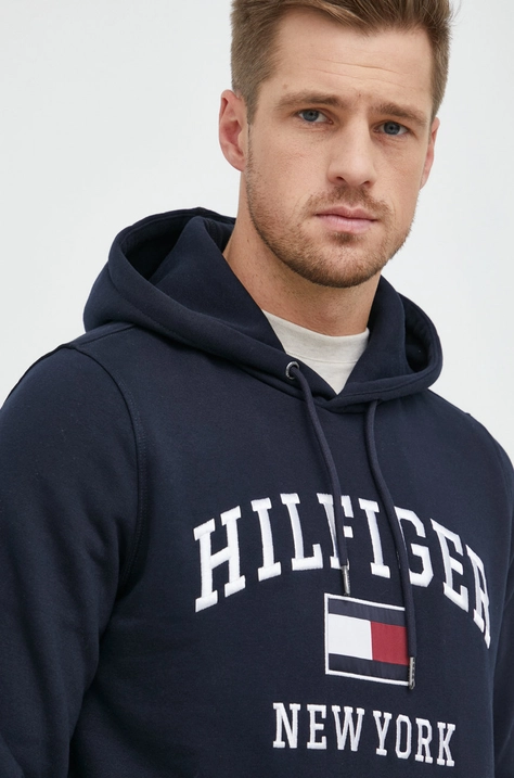 Кофта Tommy Hilfiger чоловіча колір синій однотонна