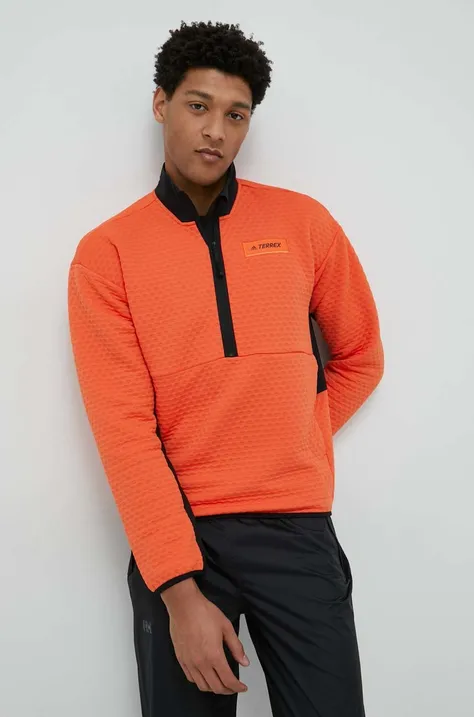 adidas TERREX bluza sportowa Utilitas męska kolor pomarańczowy wzorzysta