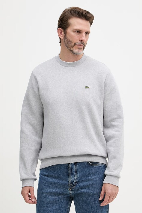 Lacoste bluza męska z bawełną szara SH9608