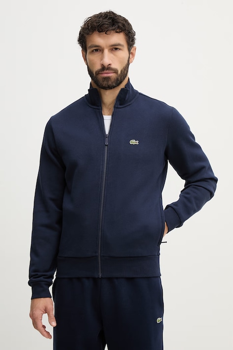 Lacoste bluza męska kolor granatowy gładka SH9622