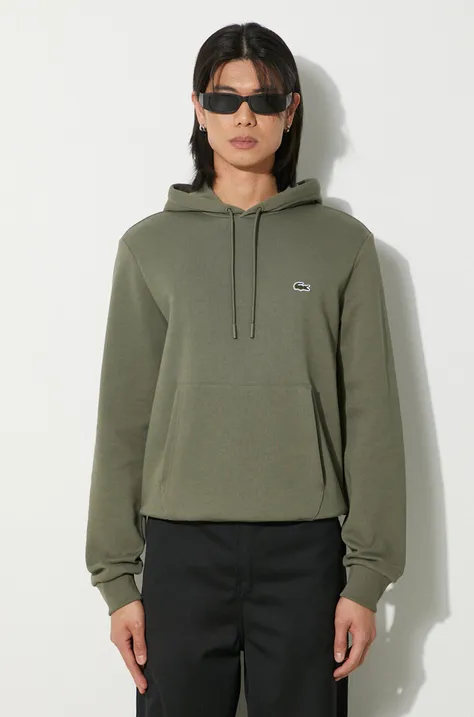 Lacoste sweatshirt men's green color