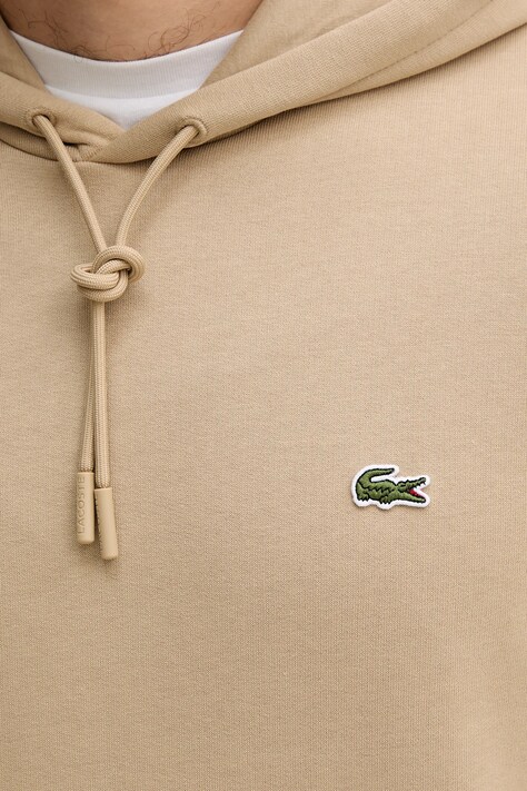 Lacoste кофта з капюшоном бавовняна — AW22-BLM0SD, бежевий — фото 5