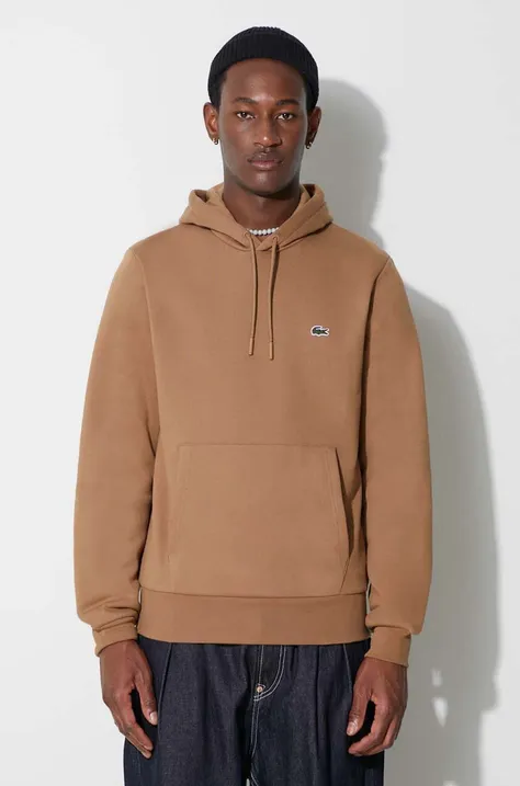 Lacoste sweatshirt men's brown color