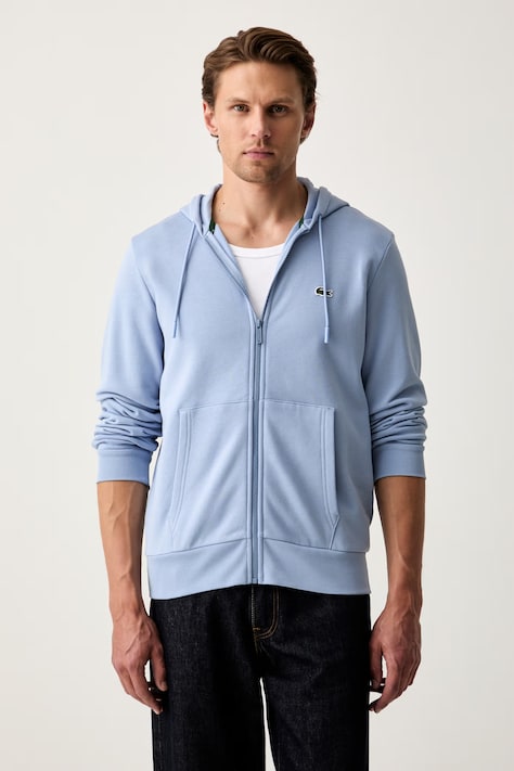 Lacoste hanorac cu glugă pentru bărbați cu bumbac albastru SH9626