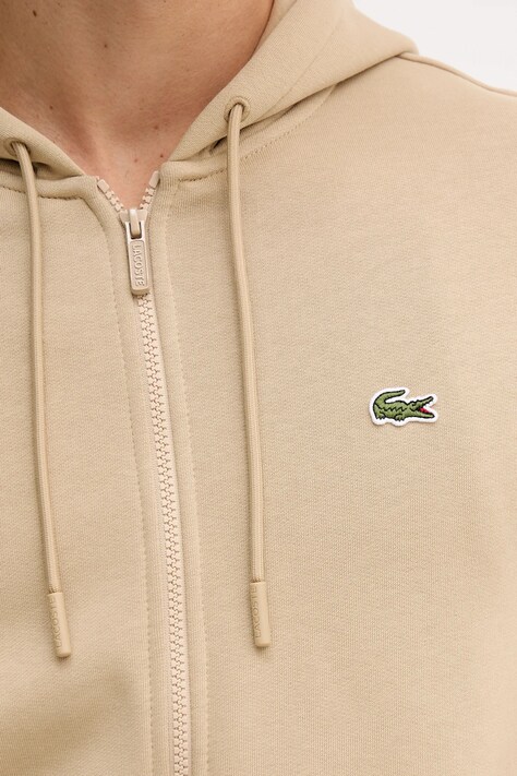 Lacoste кофта з капюшоном чоловіча з бавовною — AW22-BLM0SE, бежевий — фото 5