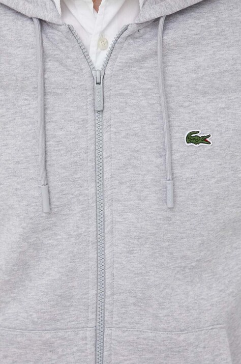 Lacoste кофта з капюшоном чоловіча з бавовною — AW22-BLM0SE, сірий — фото 5
