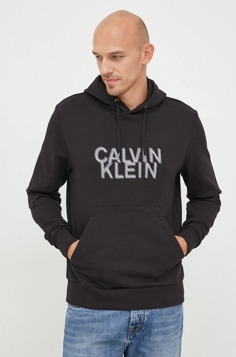 Bluza Calvin Klein moška, črna barva,