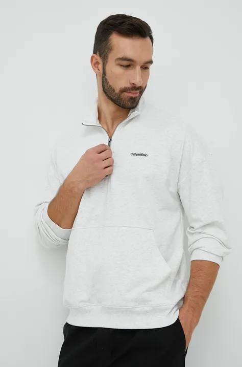 Піжамна кофта Calvin Klein Underwear чоловіча колір сірий з принтом