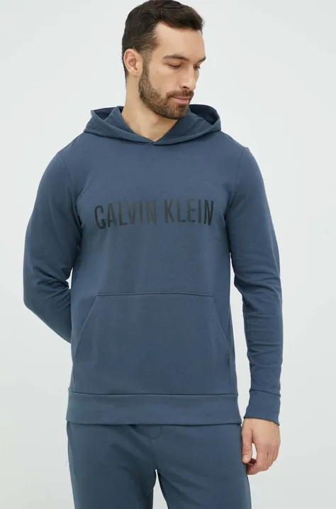 Pyžamová mikina Calvin Klein Underwear pánska, melanžová