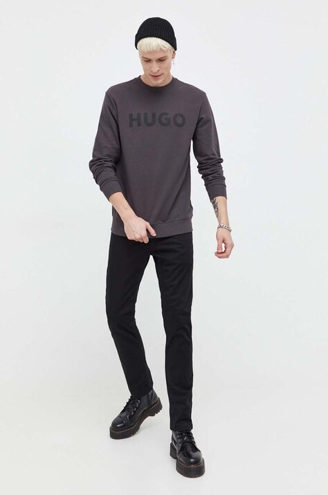 Бавовняна кофта HUGO — AW22-BLM19D, сірий — фото 2