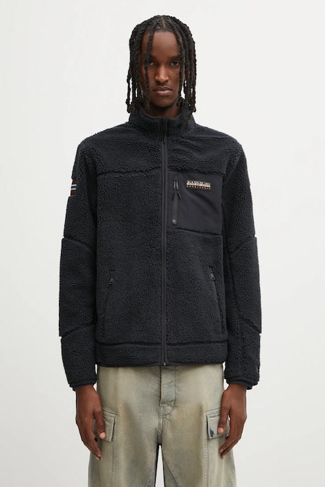 Napapijri sweatshirt men's black color