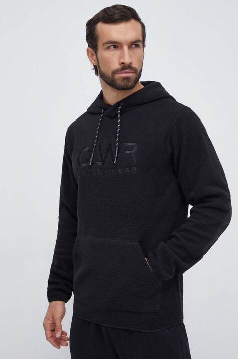 Кофта Colourwear чоловіча колір чорний з капюшоном з аплікацією