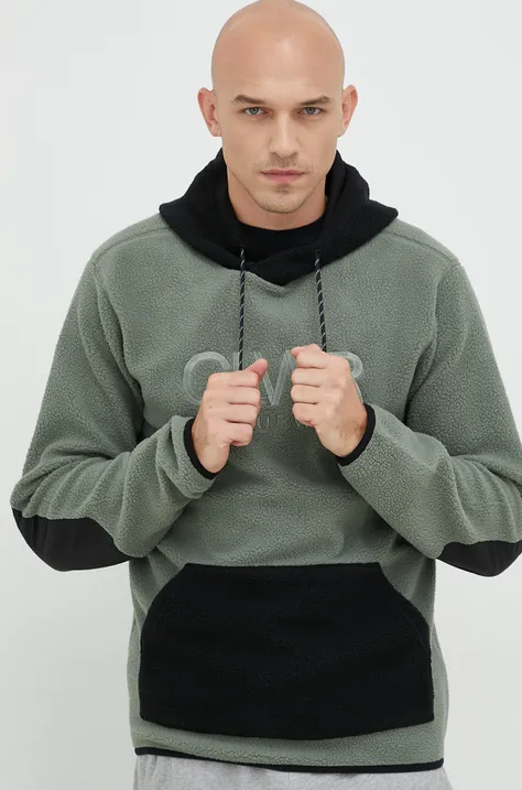 Кофта Colourwear мужская цвет зелёный с капюшоном с аппликацией