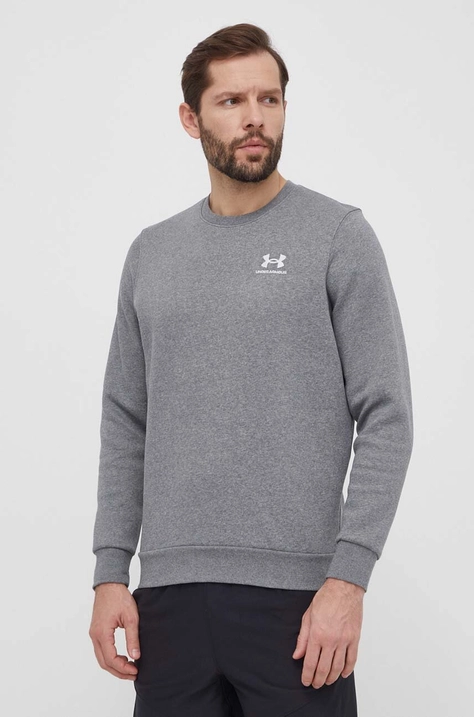 Under Armour bluza barbati, culoarea gri, cu imprimeu