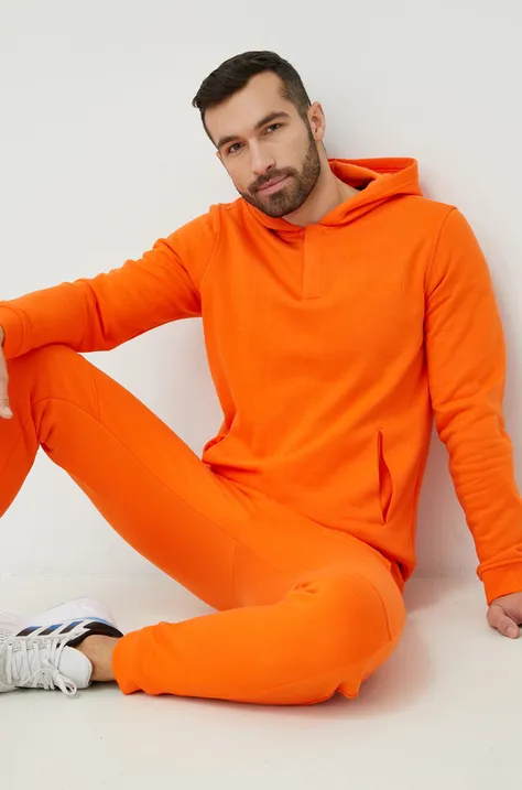 Calvin Klein Performance bluza treningowa męska kolor pomarańczowy z kapturem gładka