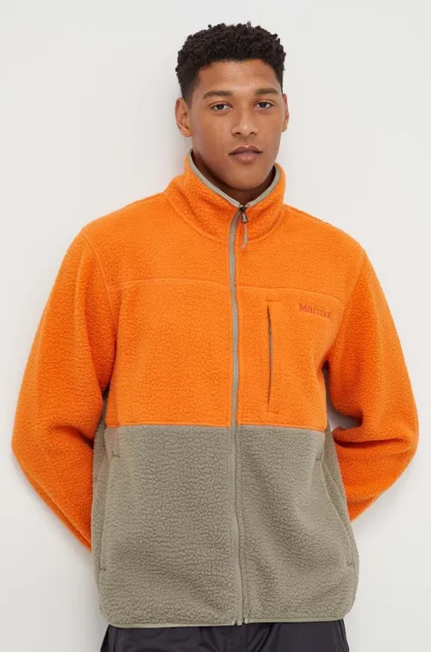 Спортивна кофта Marmot Aros Fleece чоловіча колір помаранчевий візерунок