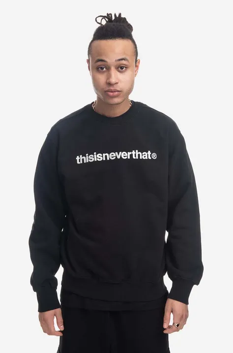 thisisneverthat cotton sweatshirt T-Logo Crewneck men's black color