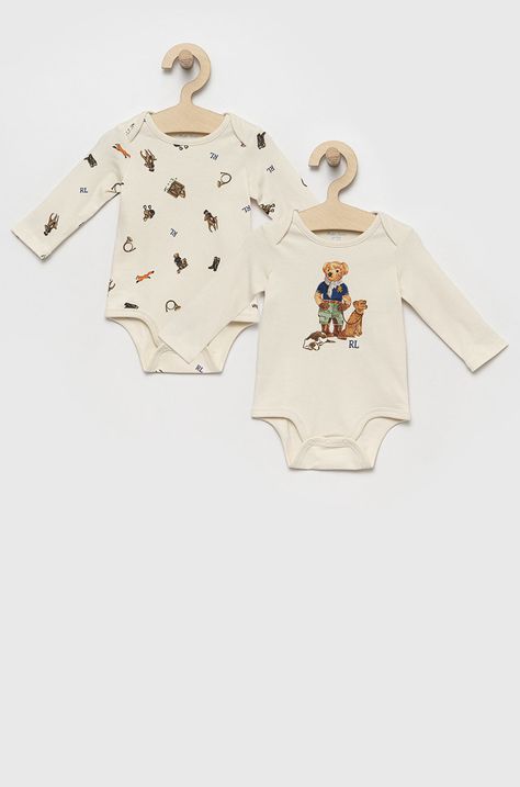 Polo Ralph Lauren body din bumbac pentru bebelusi (2-pack)