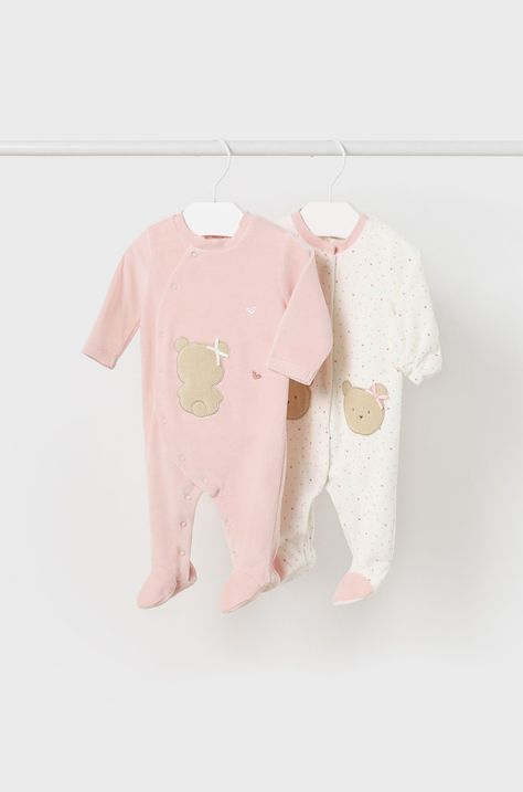 Mayoral Newborn Φόρμες με φουφούλα μωρού (2-pack)