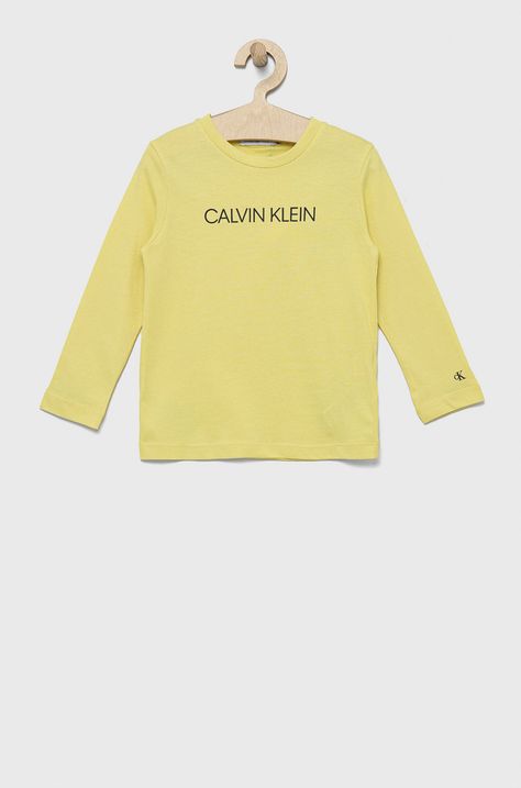 Dječja pamučna majica dugih rukava Calvin Klein Jeans