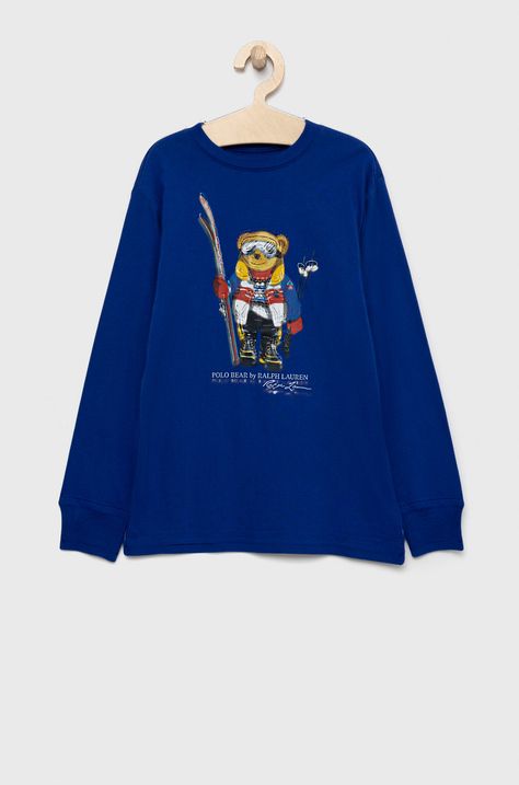 Dětská bavlněná košile s dlouhým rukávem Polo Ralph Lauren