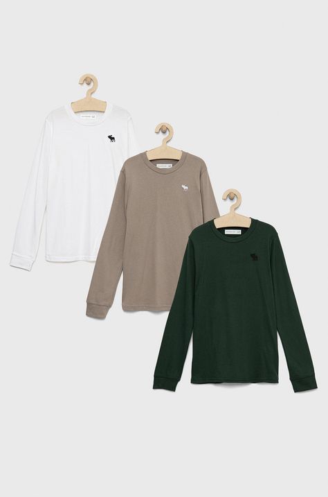 Abercrombie & Fitch longsleeve copii 3-pack