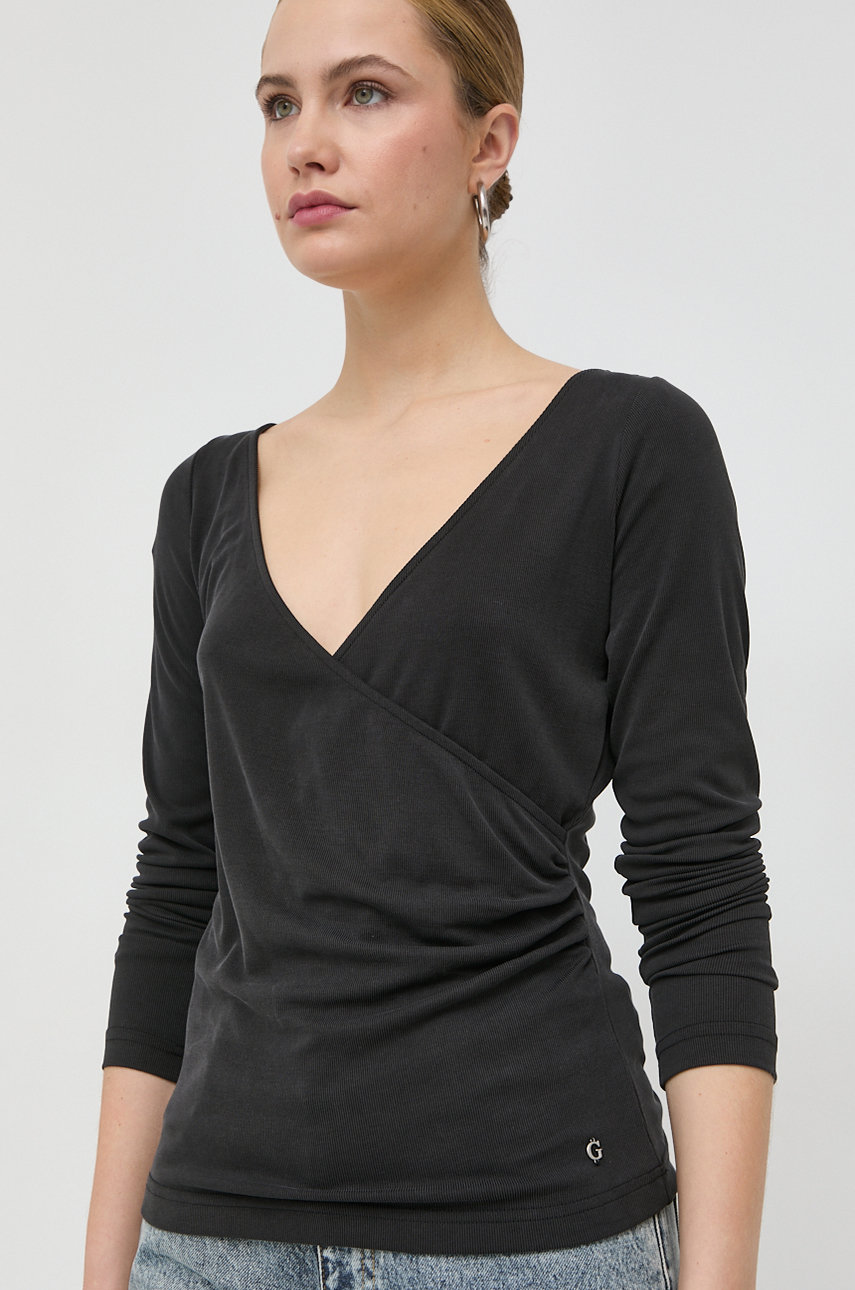 Guess longsleeve damski kolor czarny