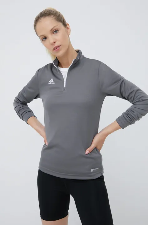 Tréningové tričko s dlhým rukávom adidas Performance Entrada 22 H57542 šedá farba,