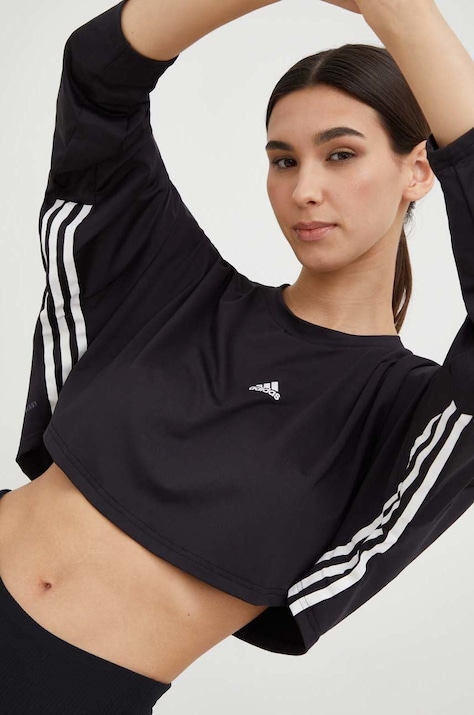 adidas longsleeve treningowy Hyperglam kolor czarny