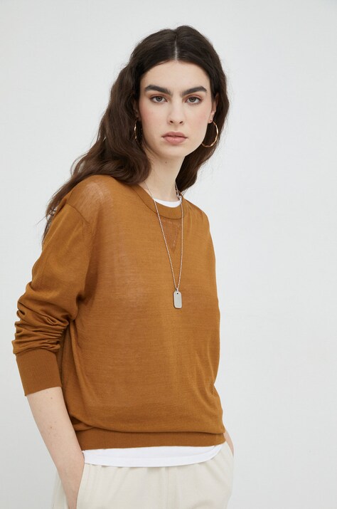 Pamučni pulover G-Star za žene, boja: zelena, lagani