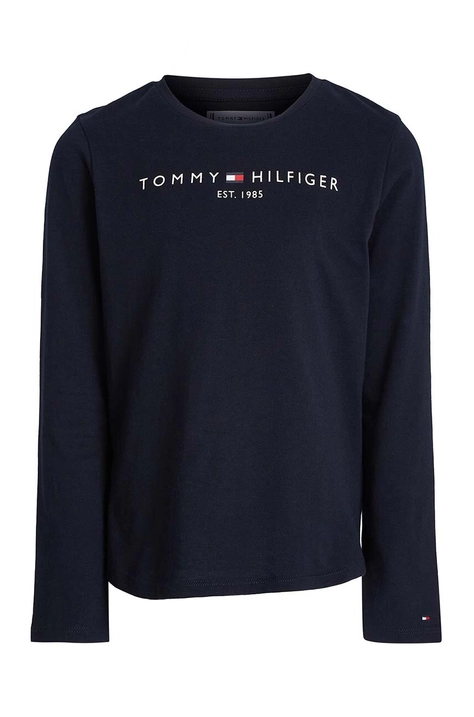 Tommy Hilfiger longsleeve bawełniany dziecięcy kolor granatowy