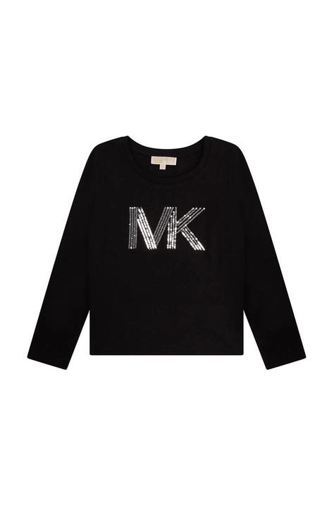 Michael Kors longsleeve bawełniany dziecięcy kolor czarny