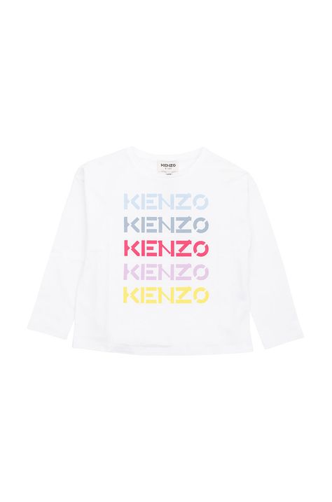 Otroška bombažna majica z dolgimi rokavi Kenzo Kids