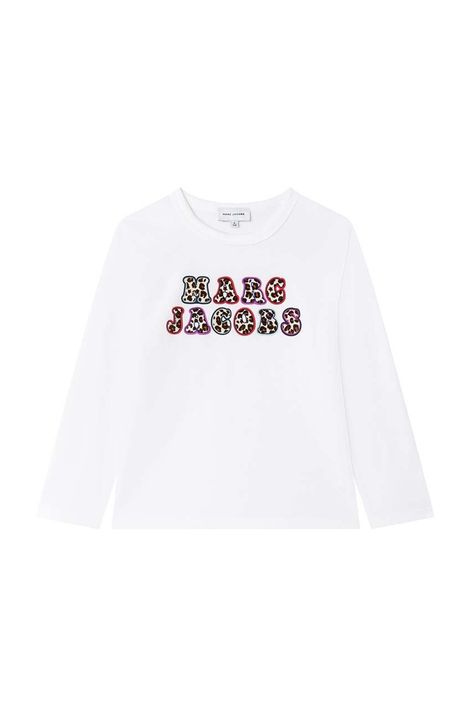 Otroška bombažna majica z dolgimi rokavi Marc Jacobs