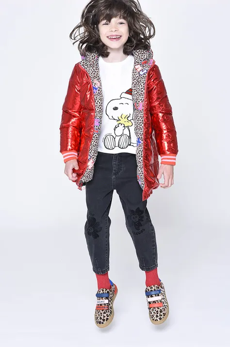 Marc Jacobs longsleeve bawełniany dziecięcy x The Peanuts kolor biały