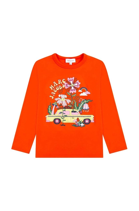 Marc Jacobs longsleeve bawełniany dziecięcy kolor czerwony