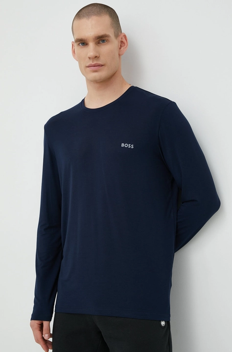 Longsleeve BOSS χρώμα: ναυτικό μπλε