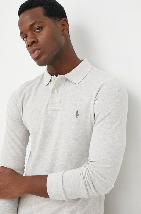 Bavlnené tričko s dlhým rukávom Polo Ralph Lauren