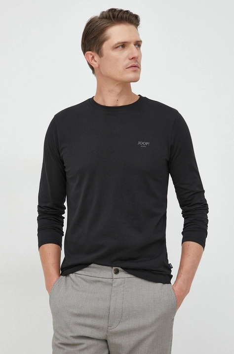 Joop! longsleeve bawełniany kolor czarny gładki 30033284