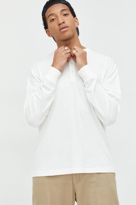 Abercrombie & Fitch longsleeve din bumbac