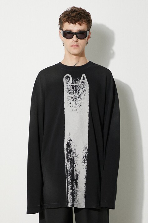 A-COLD-WALL* cotton longsleeve top Plaster LS T-shirt black color