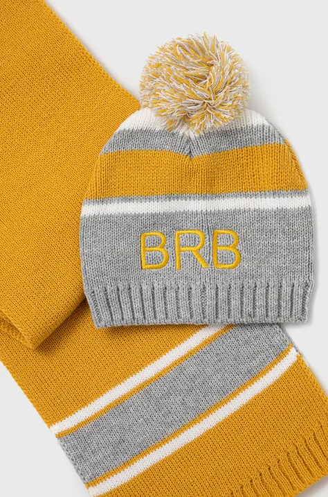 Детские шапка и шарф Birba&Trybeyond цвет жёлтый