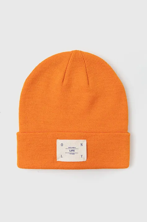 Only czapka kolor pomarańczowy z cienkiej dzianiny