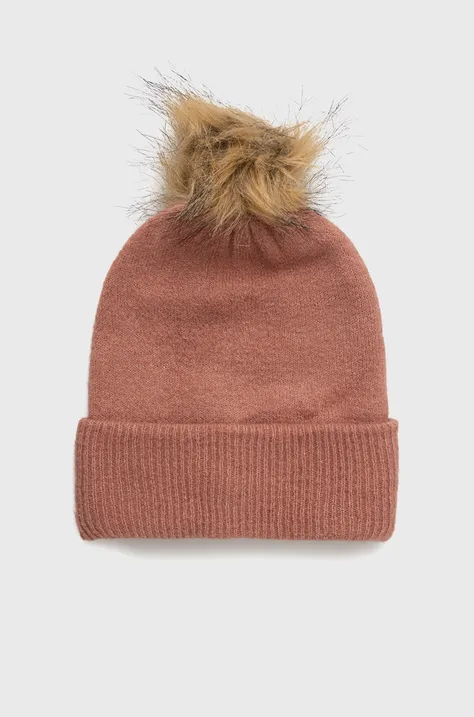 Kapa s dodatkom vune Only boja: ružičasta, od debele pletenine