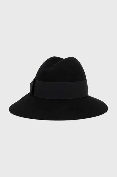 Volnen klobuk Patrizia Pepe črna barva