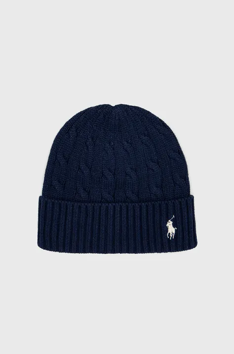 Βαμβακερό καπέλο Polo Ralph Lauren χρώμα: ναυτικό μπλε,