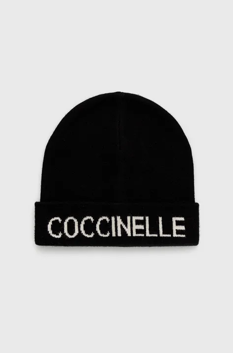 Coccinelle czapka kolor czarny